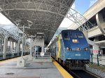 Tri-Rail Hyundai-Rotem Cab Car # 514 on the point of Tri-Rail Train # 666 at the MIC just before departing for Magonia Park